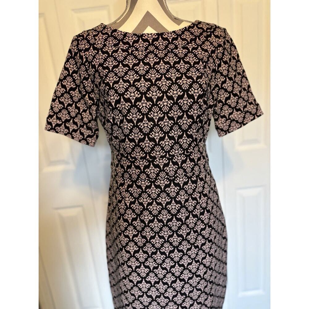 BODEN Talia Textured Dress 8 Long Career Office Classic Empire Waist Black - Picture 2 of 8